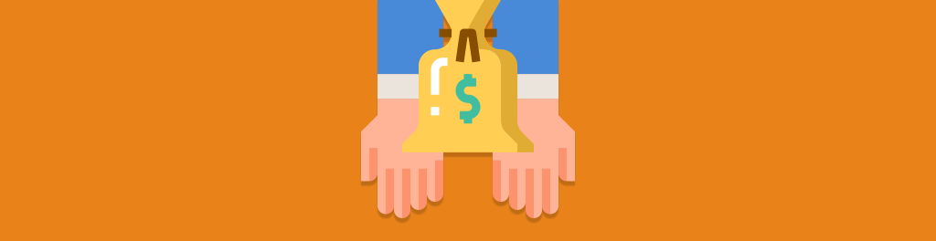 hand offering a money bag