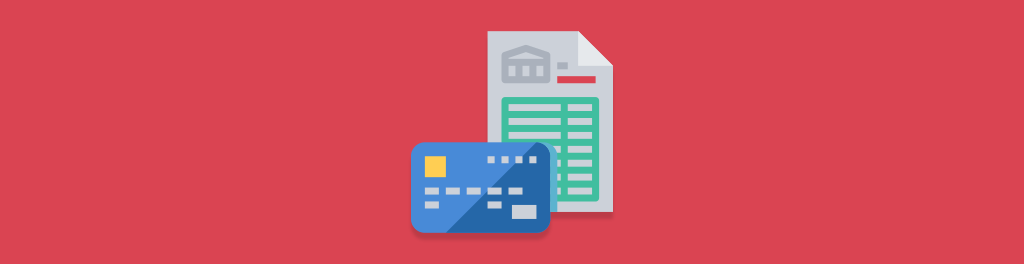 credit card and bill