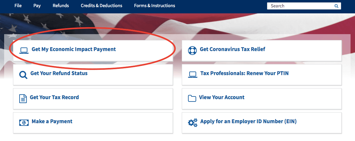 irs website page