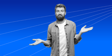 man with beard wearing denim shirt wondering can bad credit prevent you from opening a bank account?